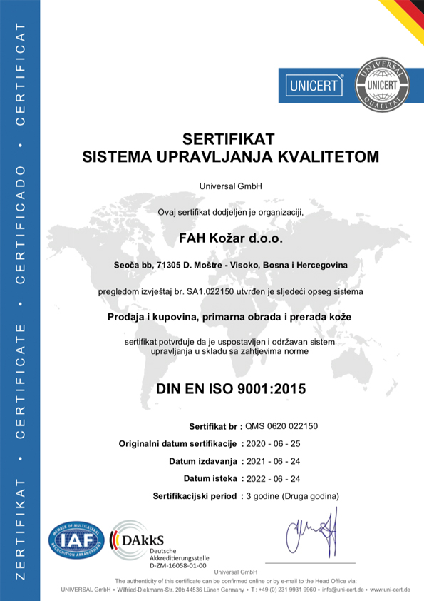 fah certifikati